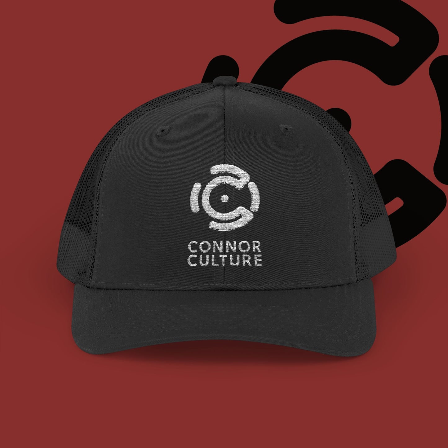 White Connor Culture Snapback Trucker Cap
