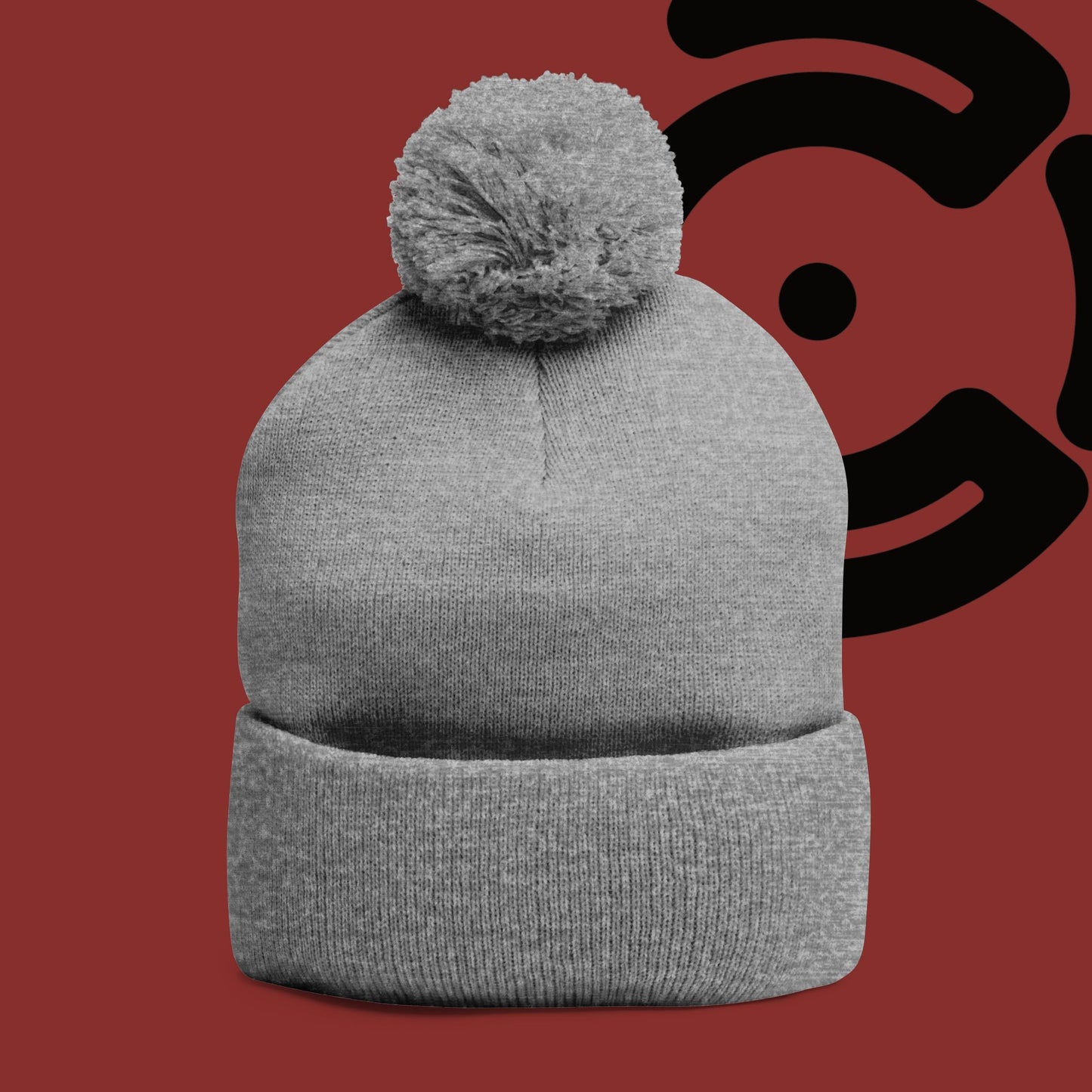 White Connor Culture Pom Knit Cap