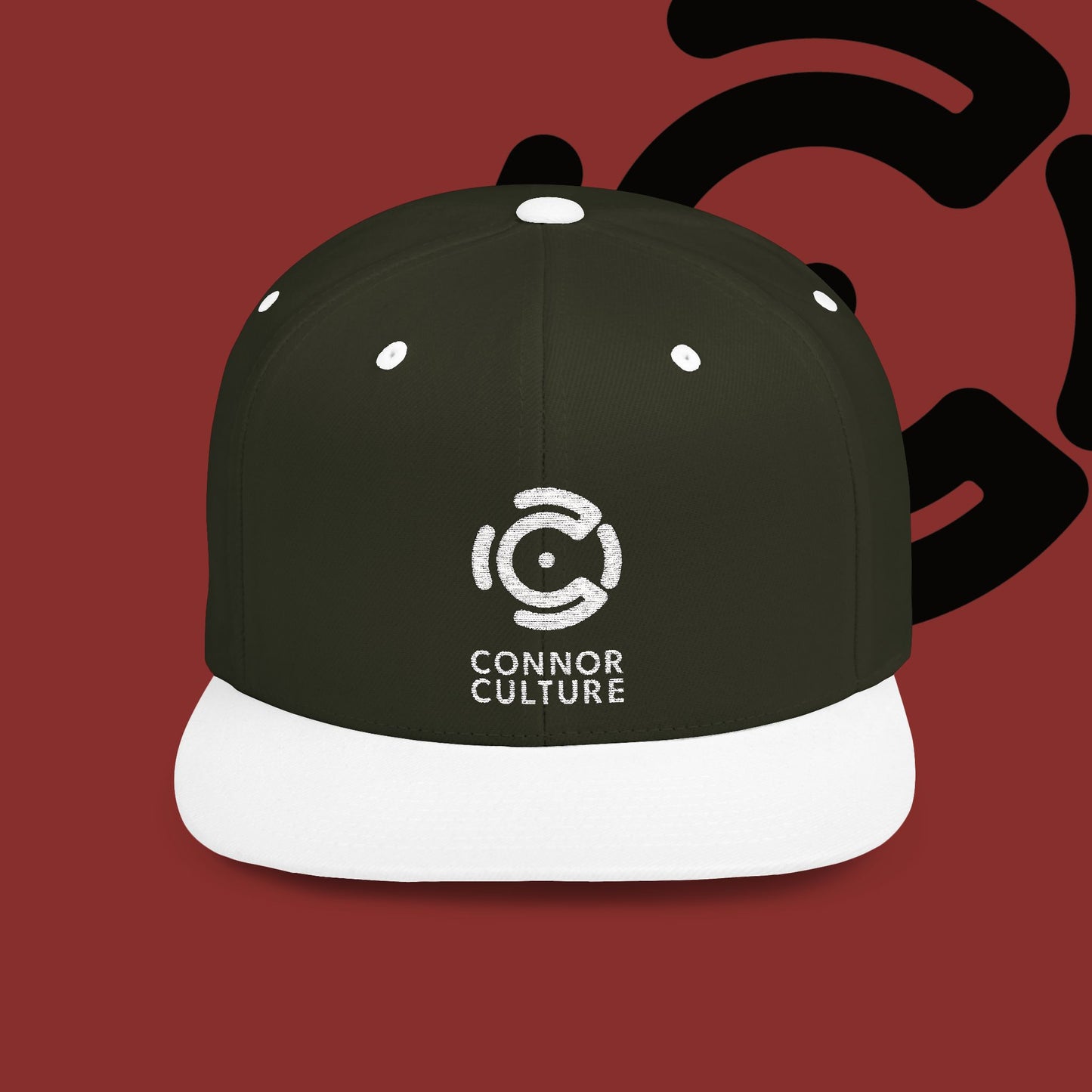 White Connor Culture Flat Bill Snapback