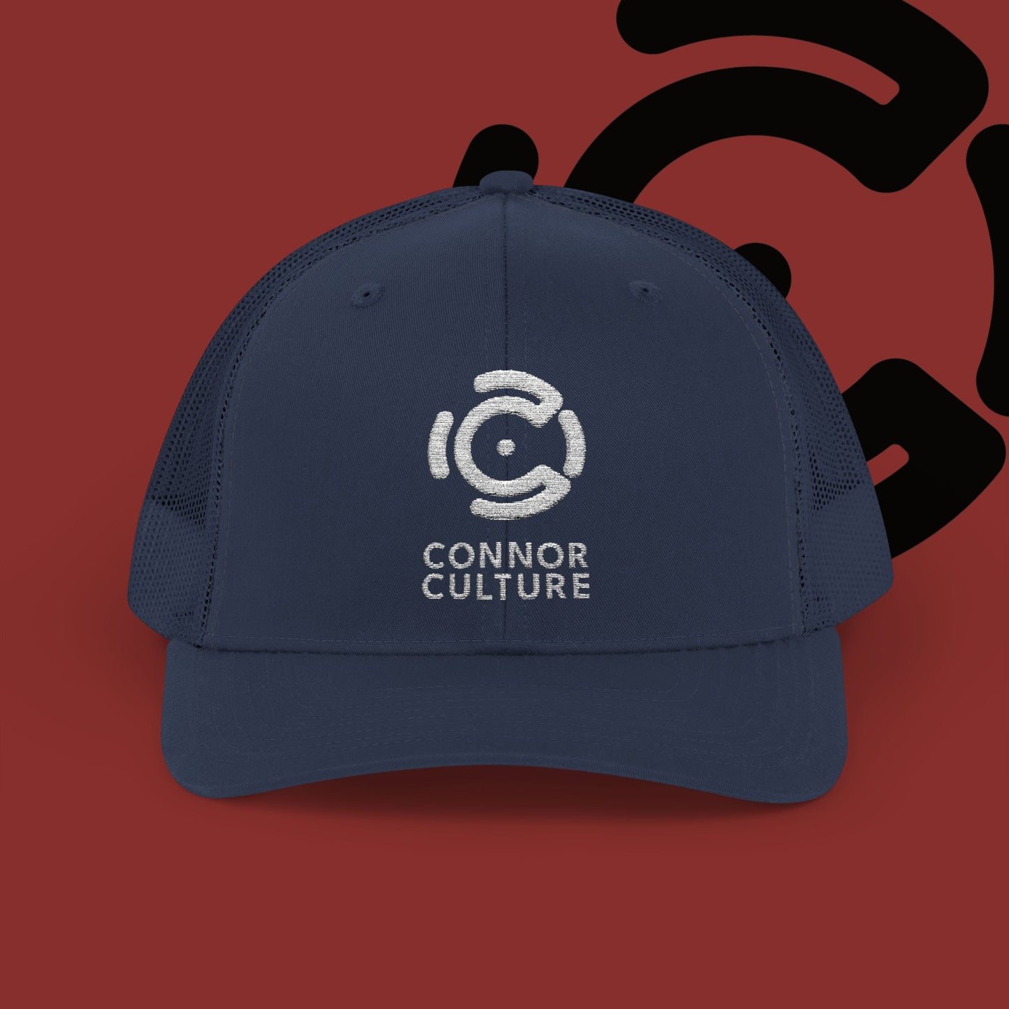 White Connor Culture Snapback Trucker Cap