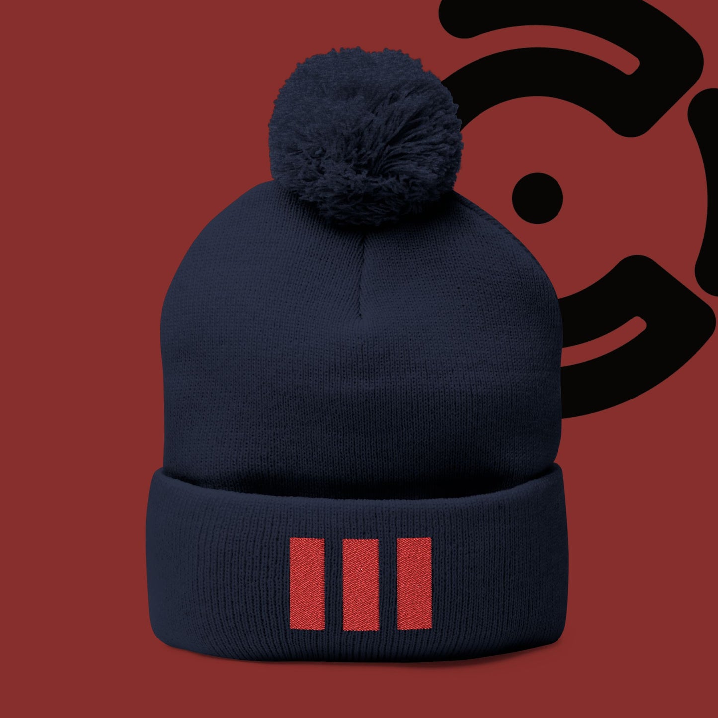 III Pom Knit Cap