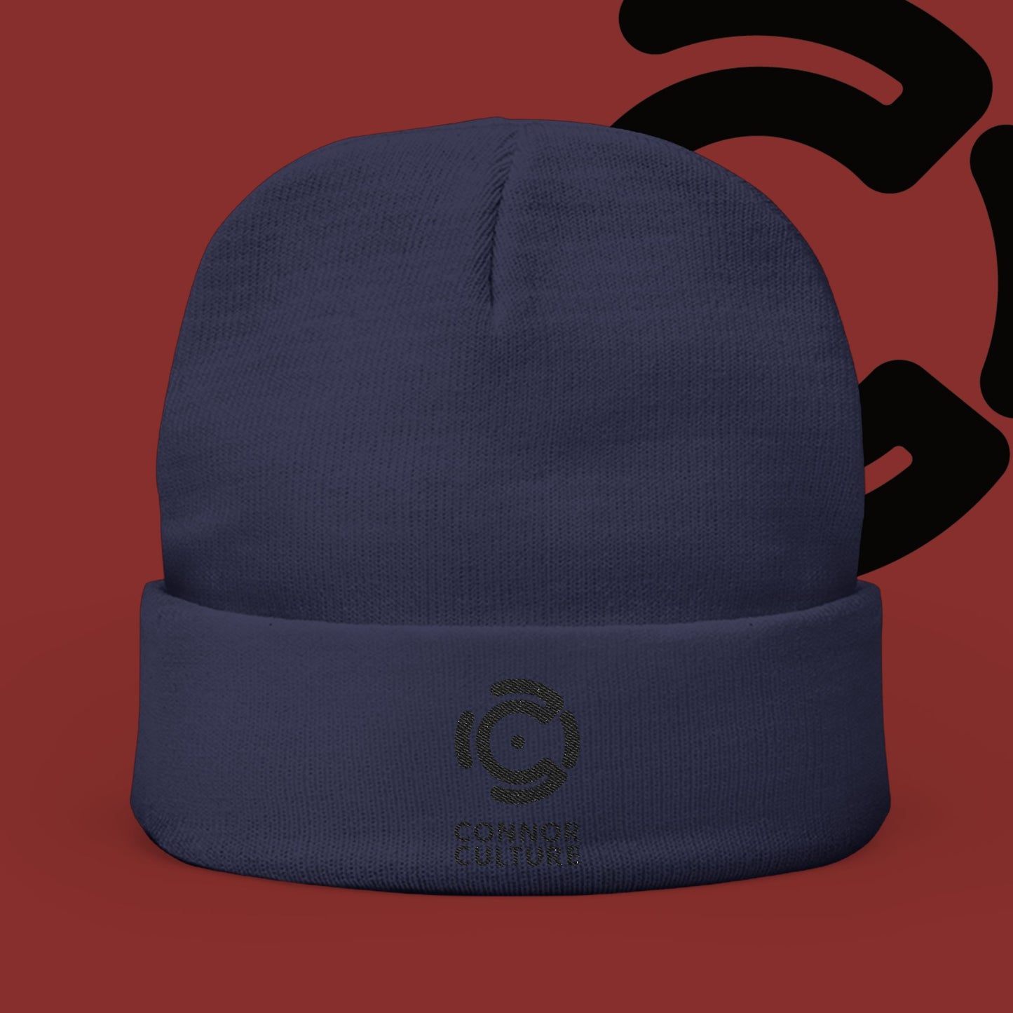 Black Connor Culture Knit Beanie