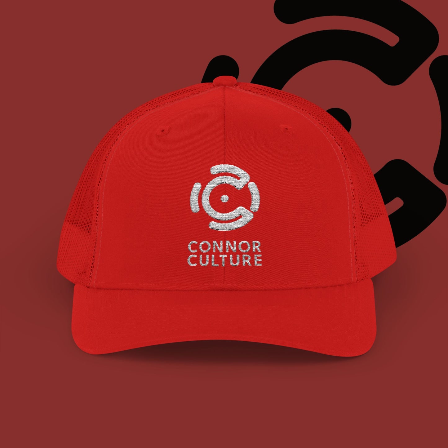 White Connor Culture Snapback Trucker Cap