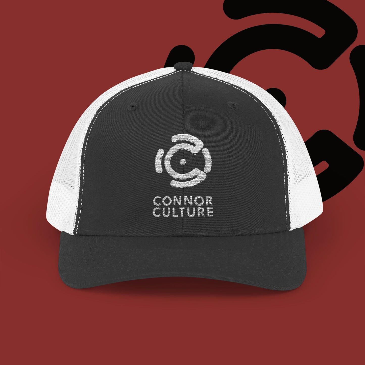 White Connor Culture Snapback Trucker Cap