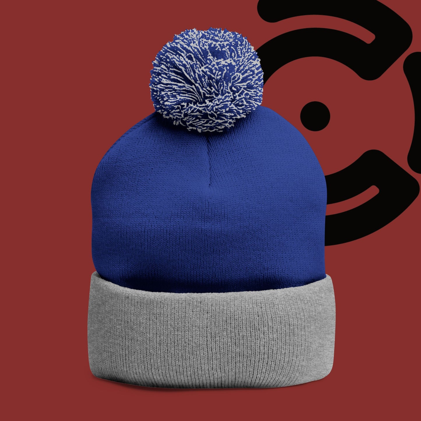 White Connor Culture Pom Knit Cap