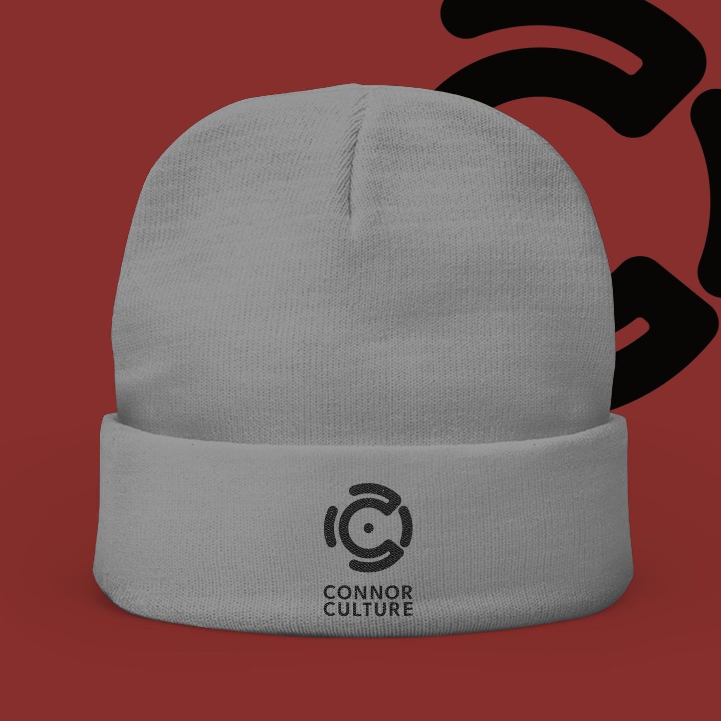 Black Connor Culture Knit Beanie