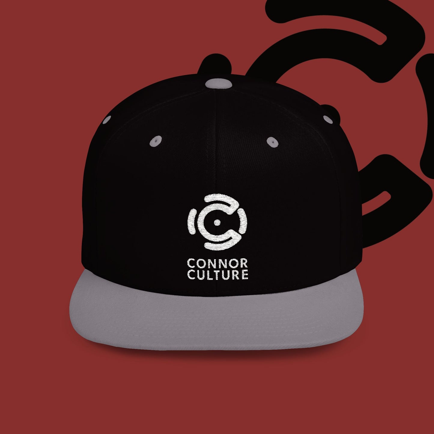 White Connor Culture Flat Bill Snapback