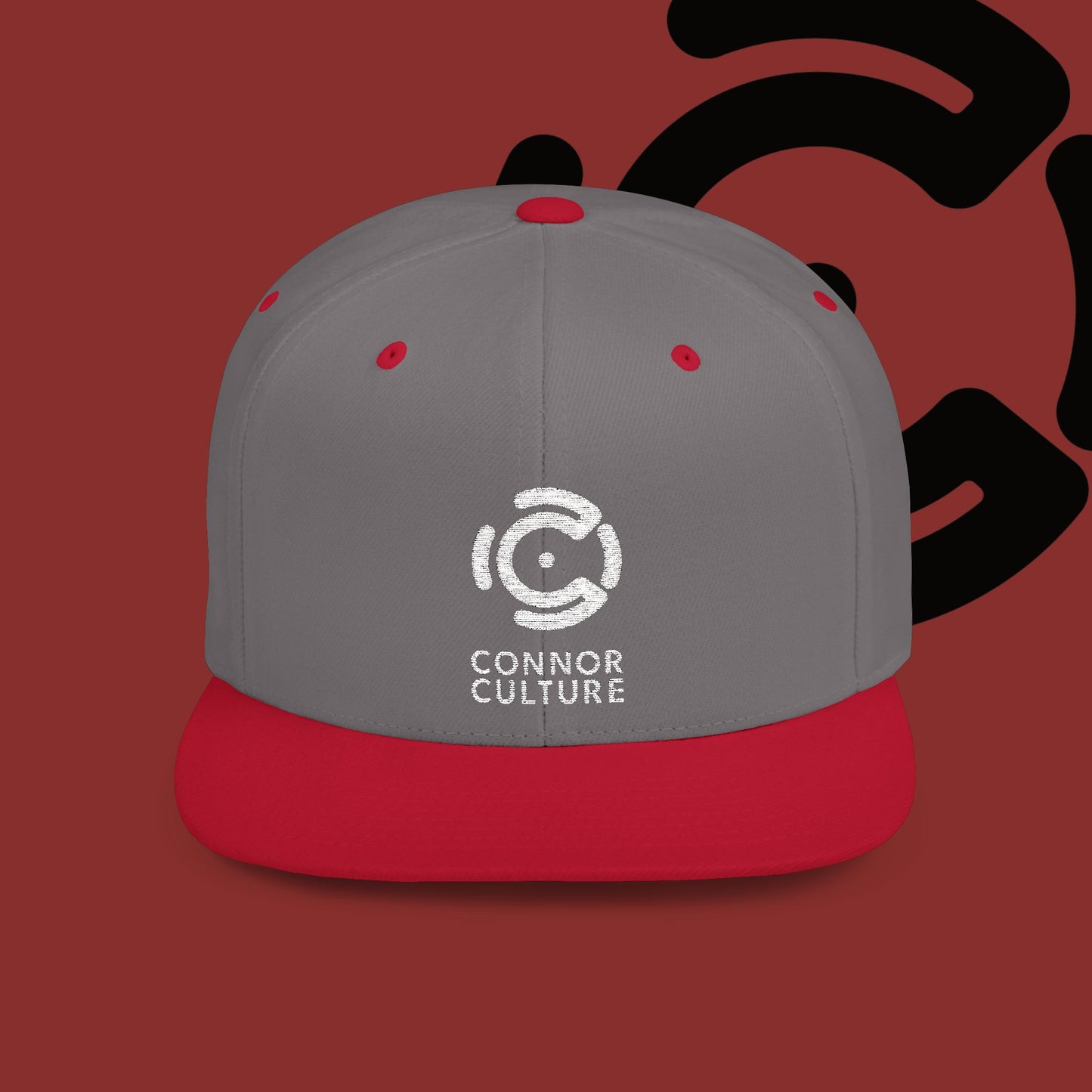 White Connor Culture Flat Bill Snapback