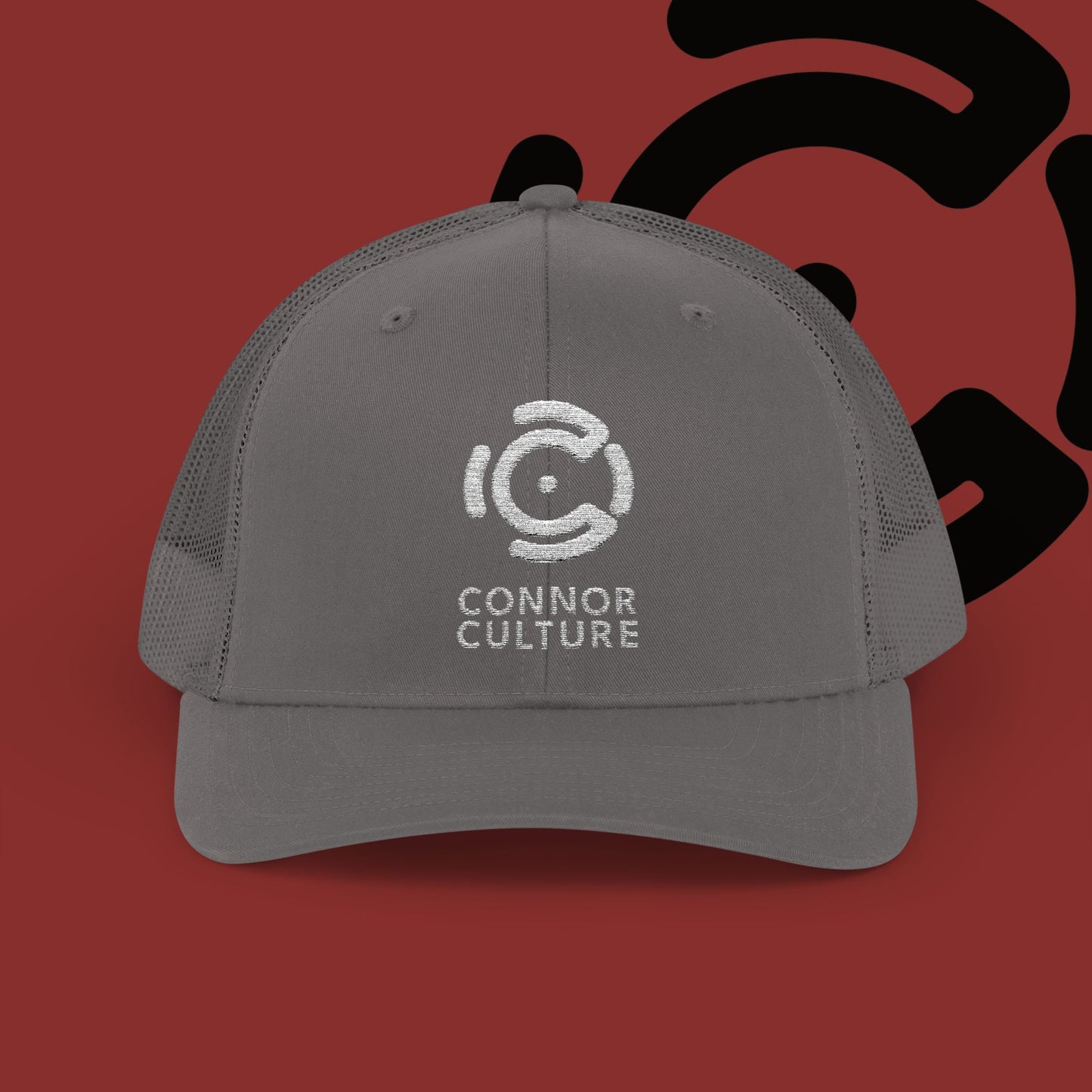 White Connor Culture Snapback Trucker Cap