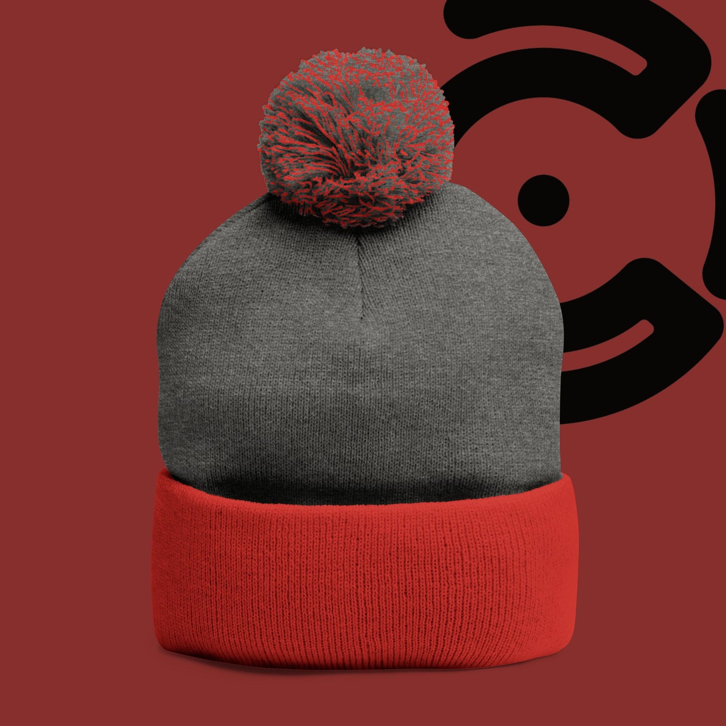 Black Connor Culture Pom Knit Cap