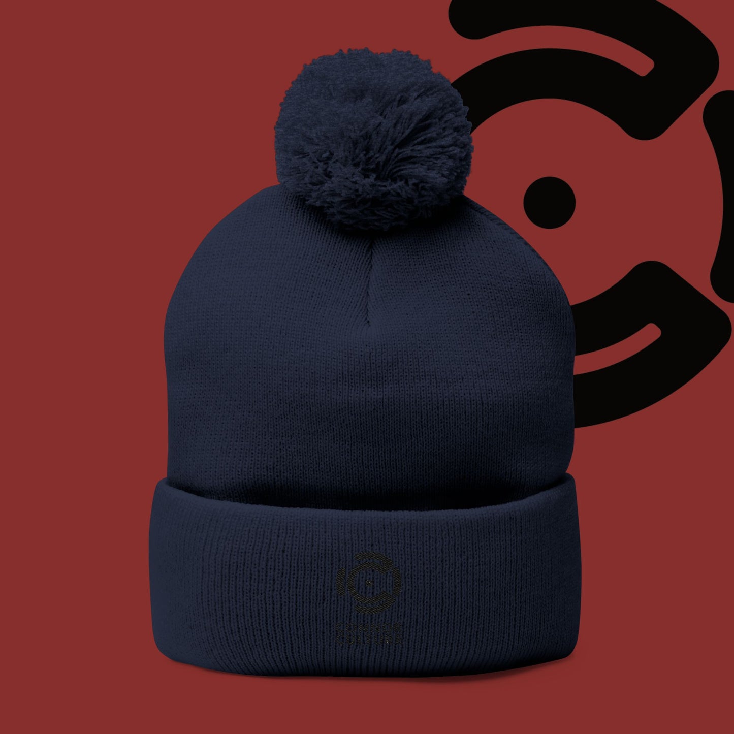 Black Connor Culture Pom Knit Cap