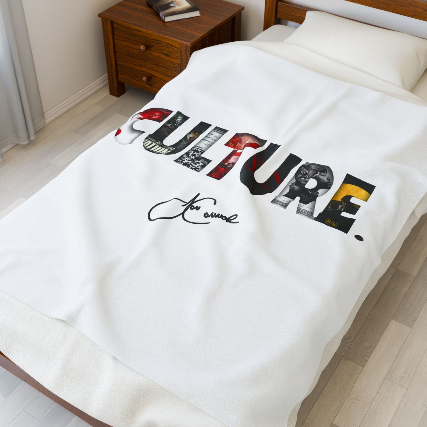 Culture "Signed" Velveteen Plush Blanket