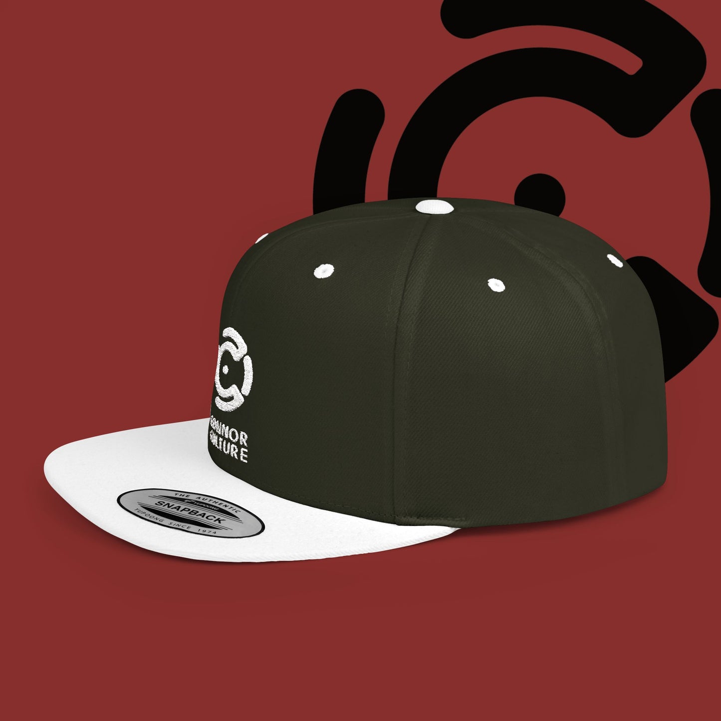 White Connor Culture Flat Bill Snapback