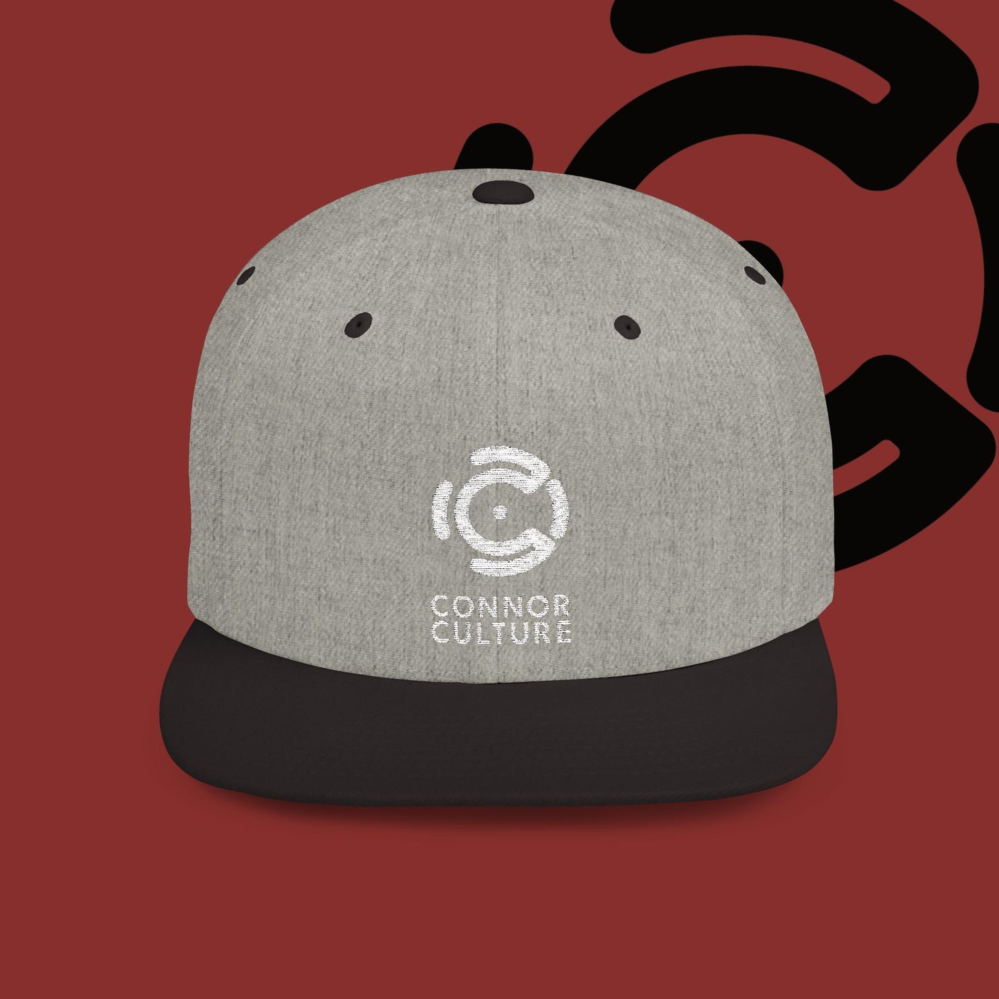 White Connor Culture Flat Bill Snapback