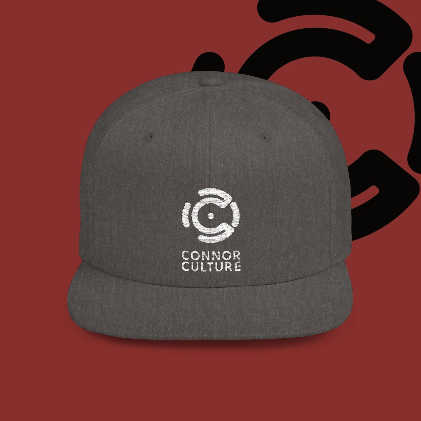 White Connor Culture Flat Bill Snapback