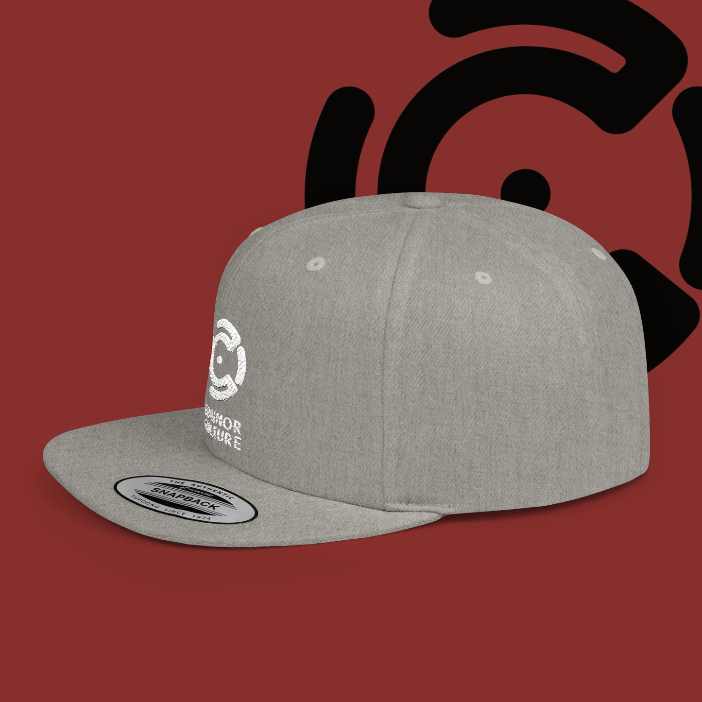 White Connor Culture Flat Bill Snapback