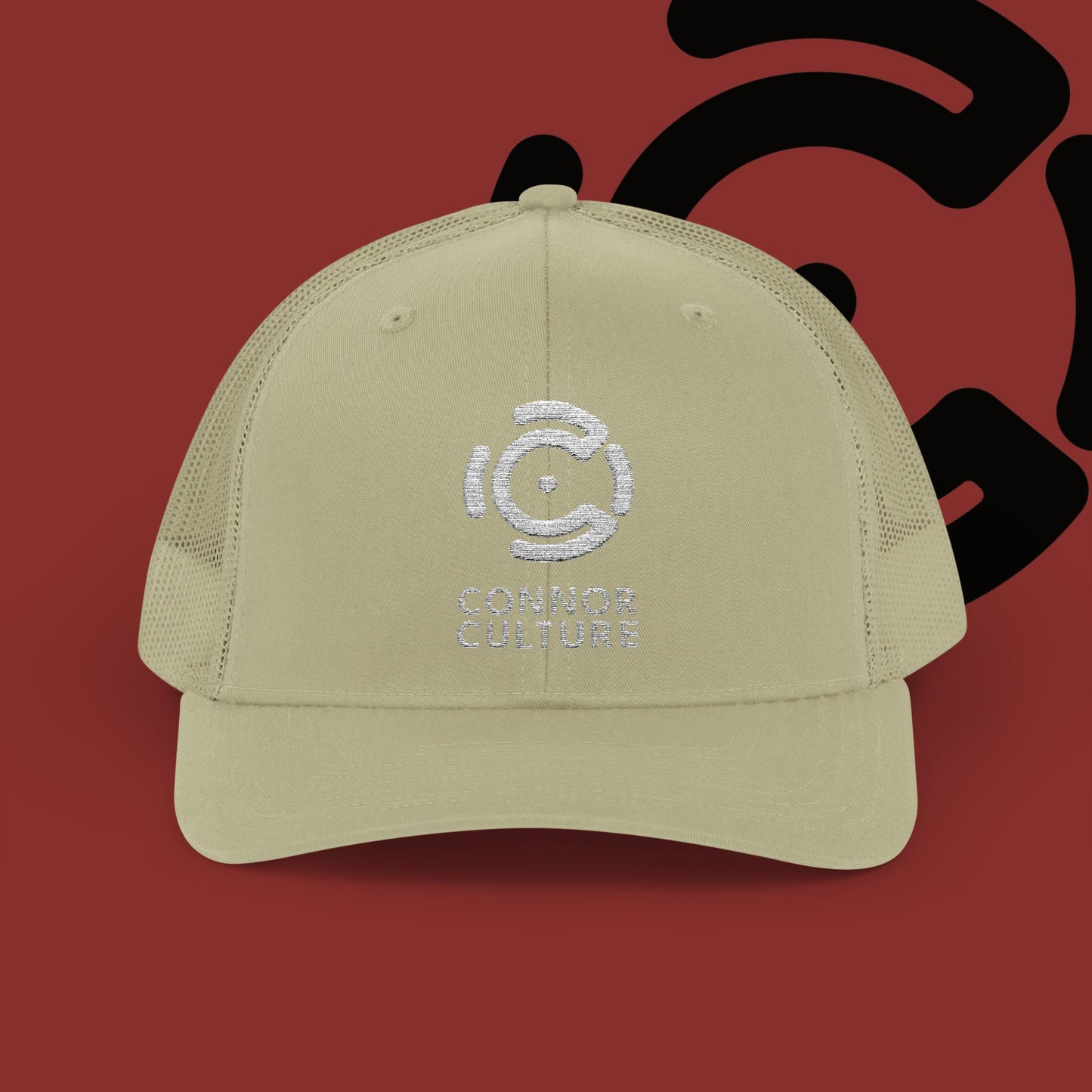 White Connor Culture Snapback Trucker Cap