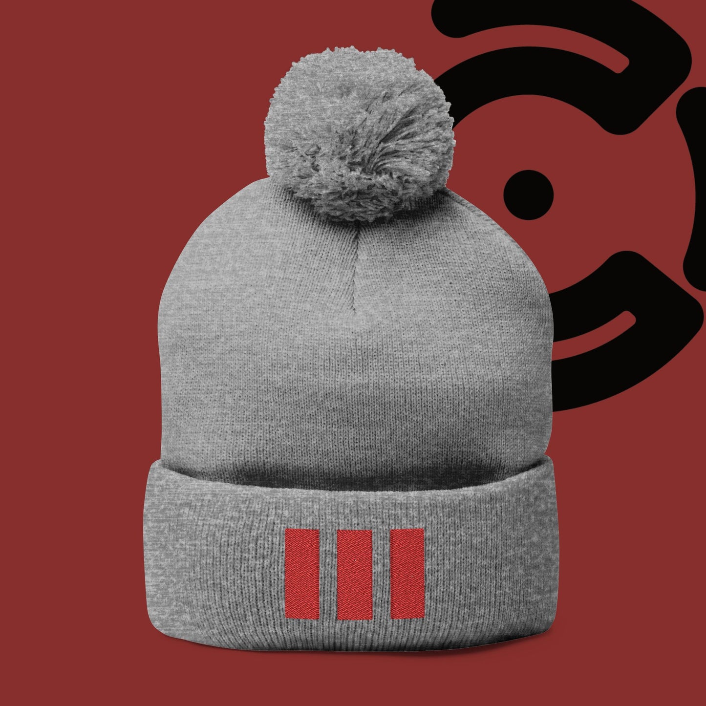 III Pom Knit Cap