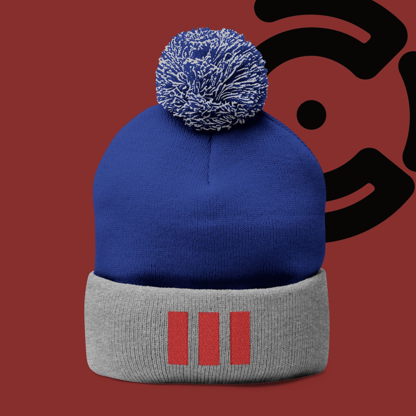 III Pom Knit Cap