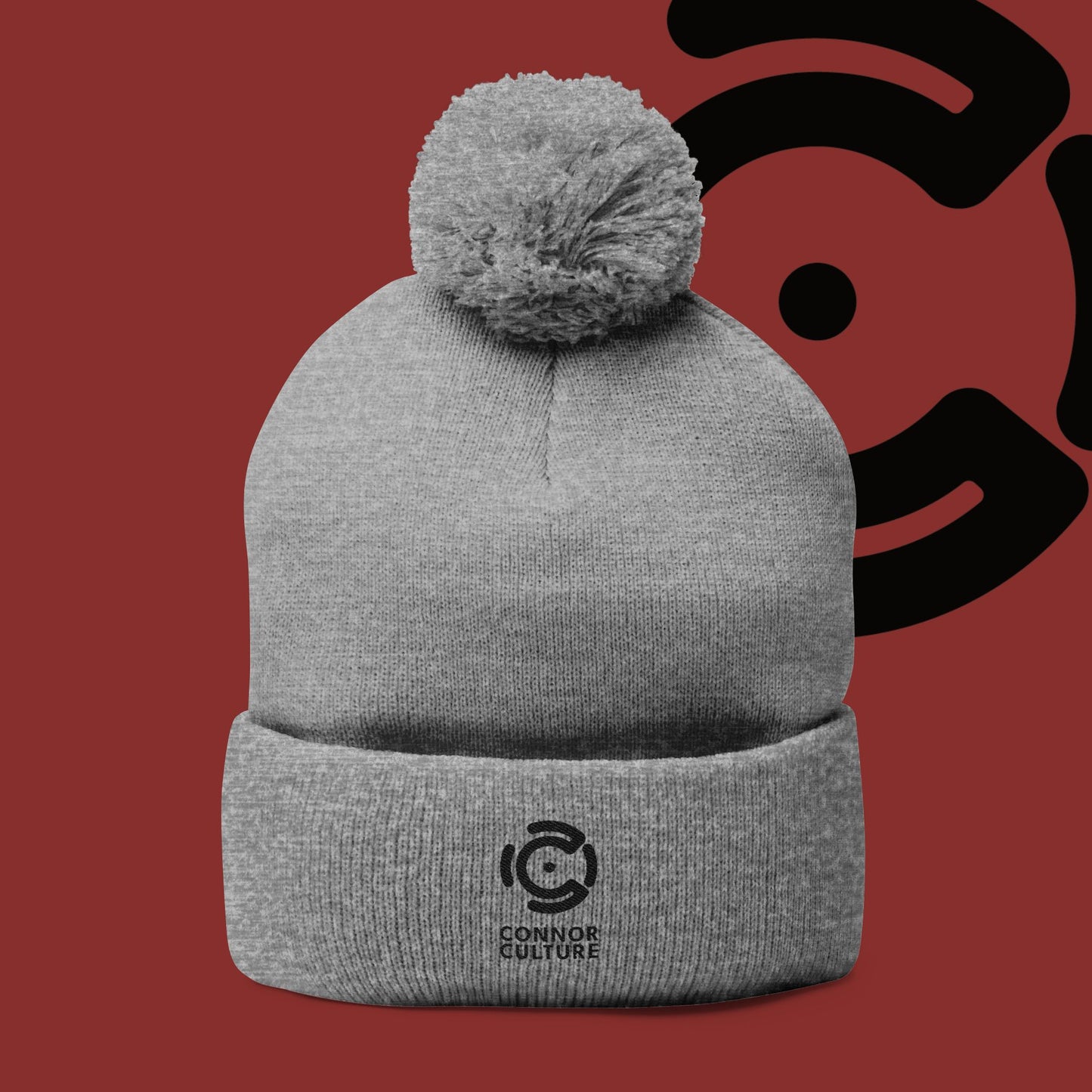 Black Connor Culture Pom Knit Cap