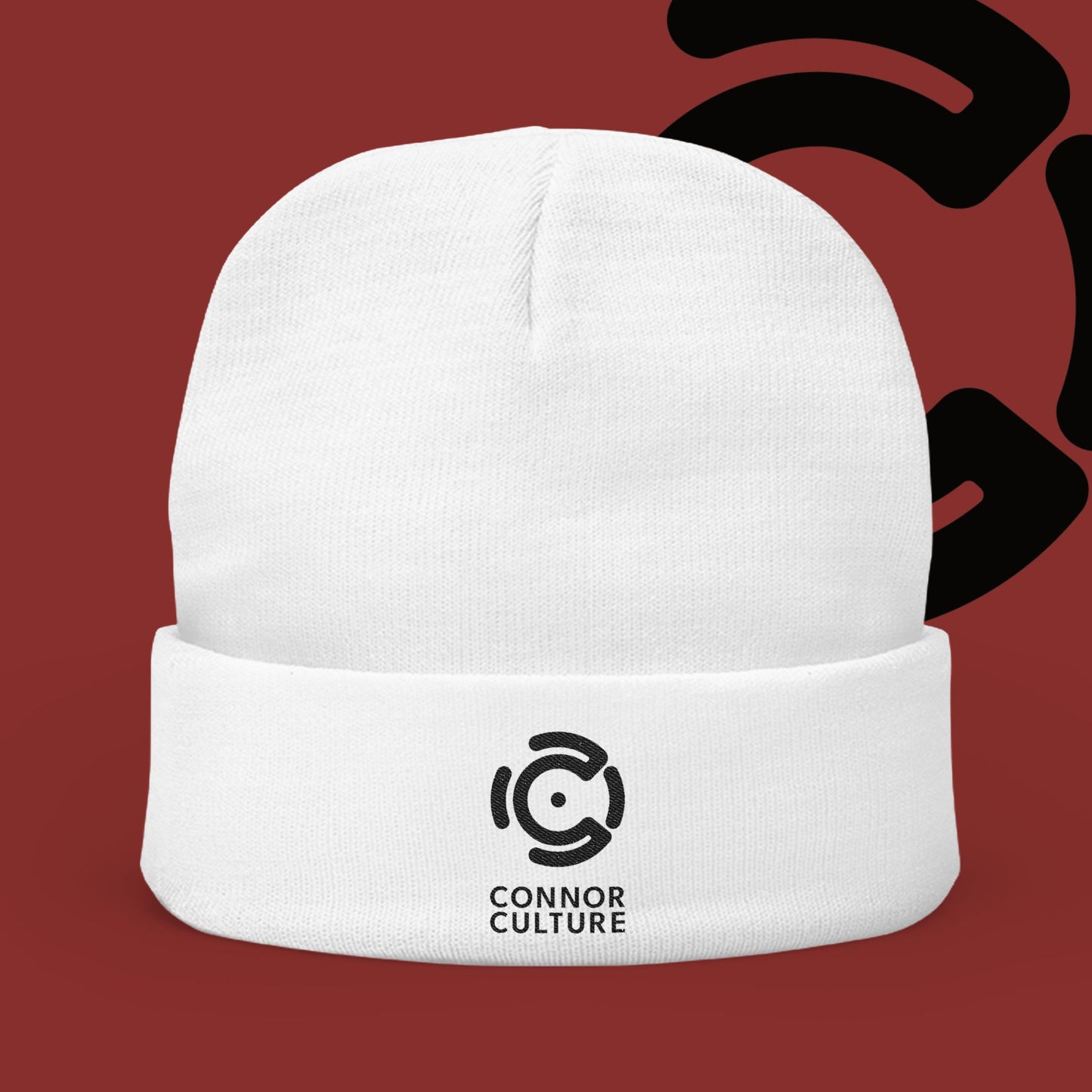 Black Connor Culture Knit Beanie