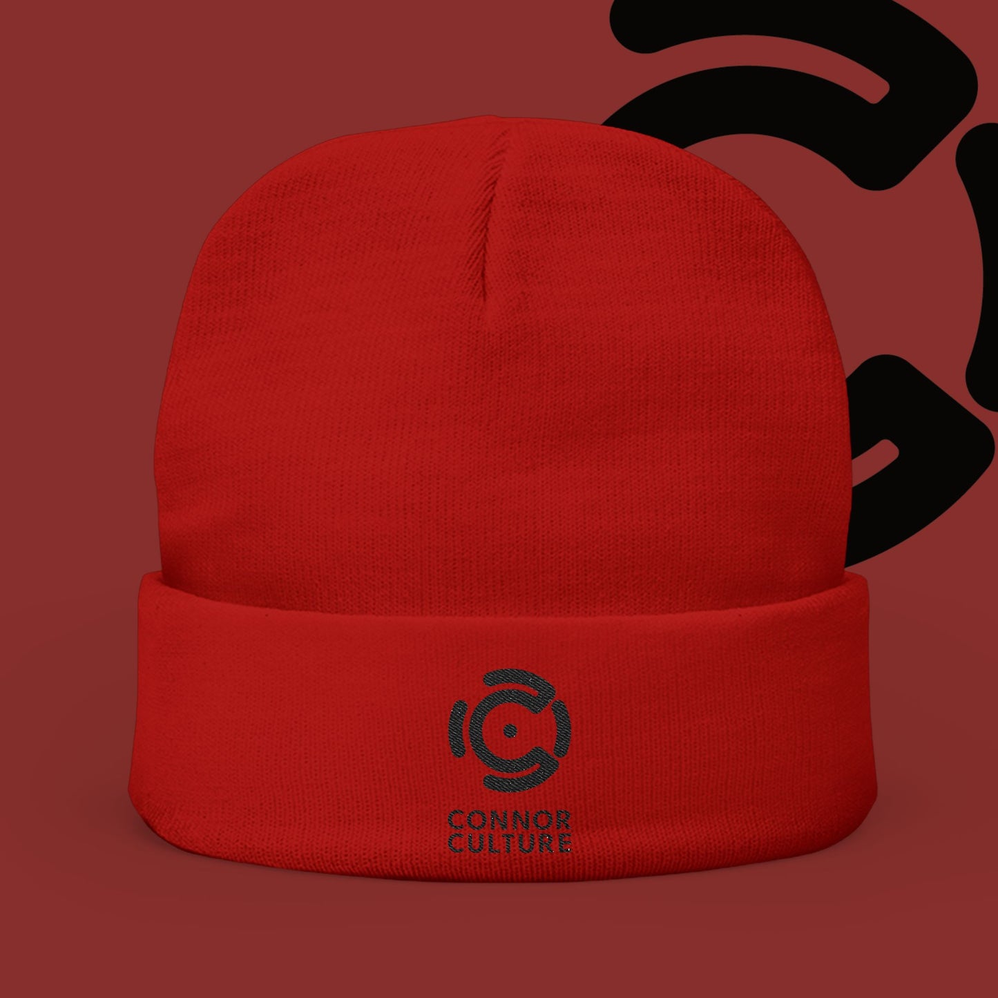 Black Connor Culture Knit Beanie