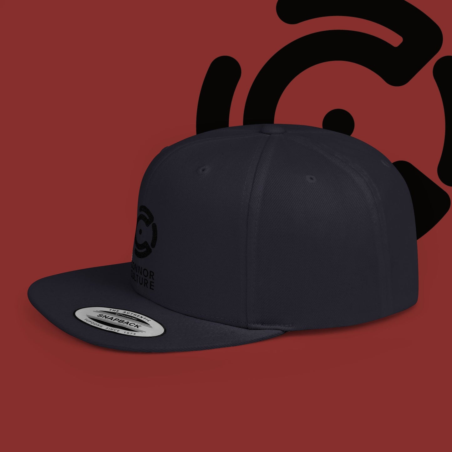 Black Connor Culture Flat Bill Snapback