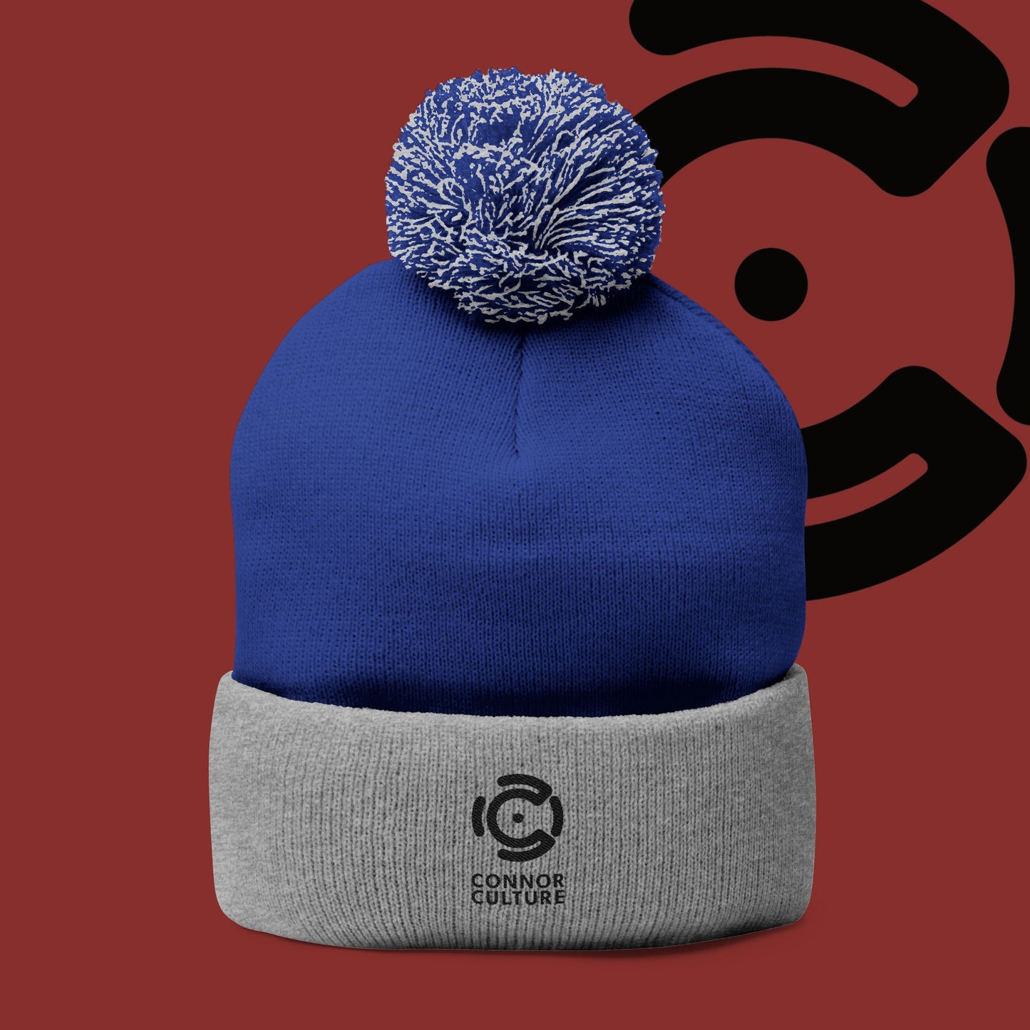 Black Connor Culture Pom Knit Cap