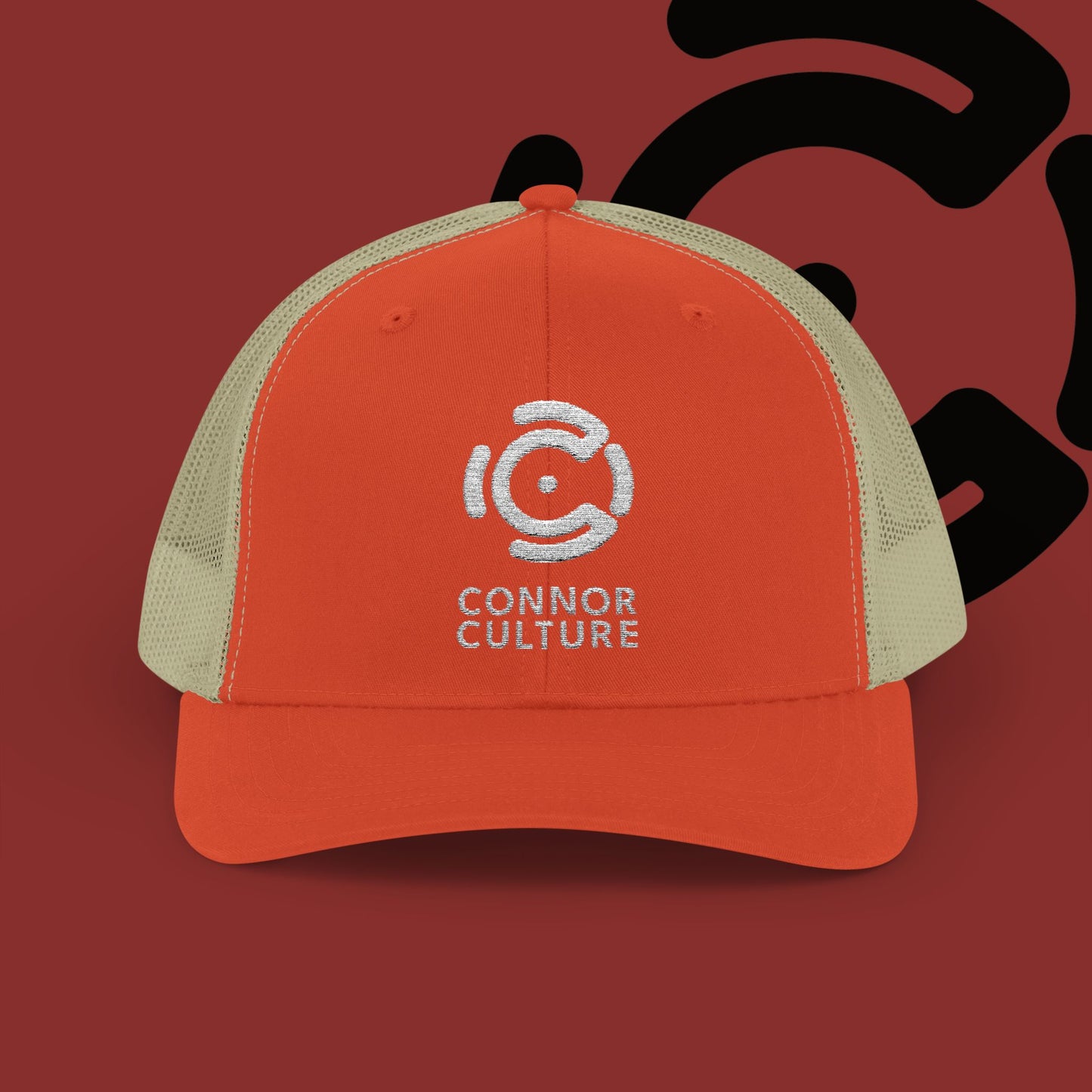 White Connor Culture Snapback Trucker Cap