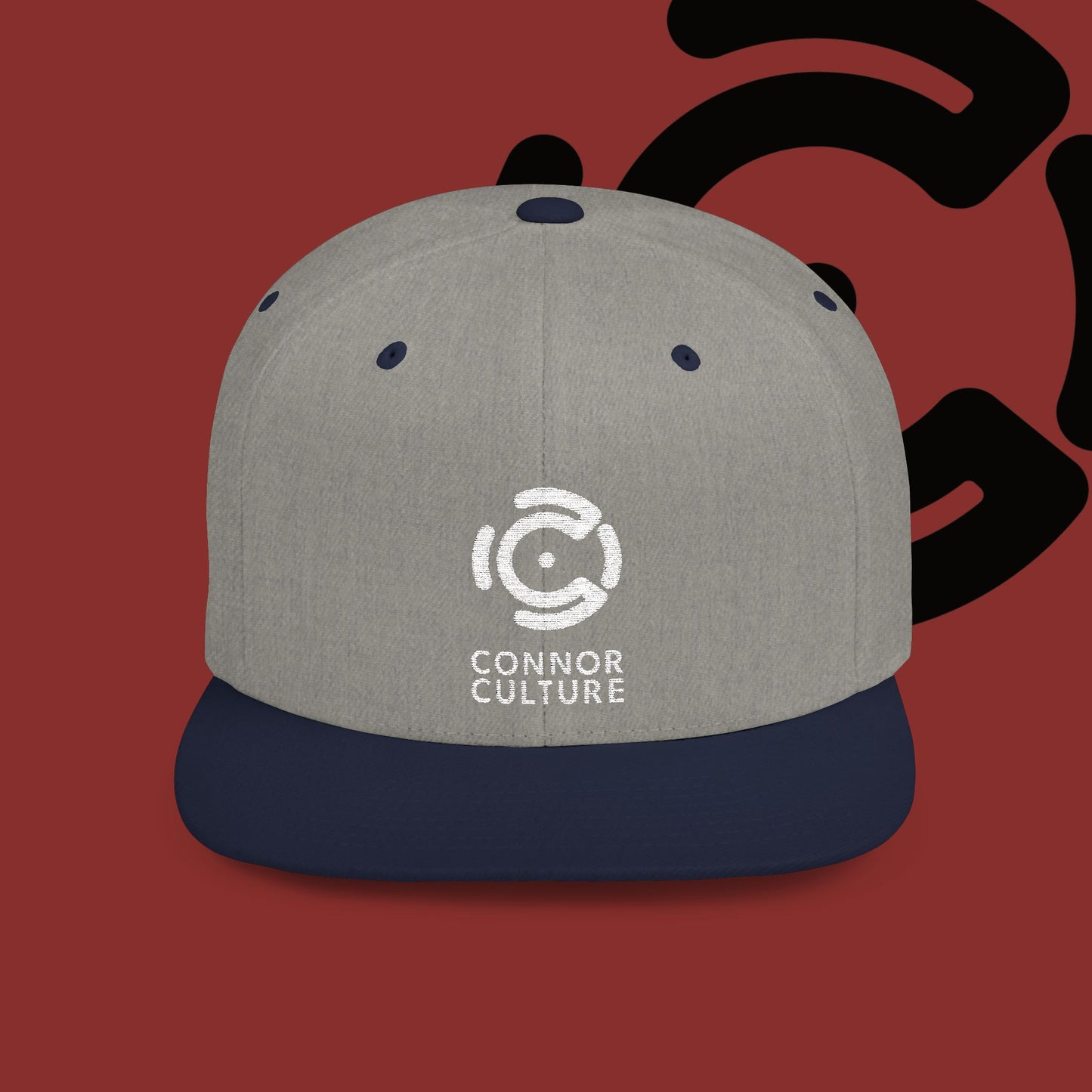 White Connor Culture Flat Bill Snapback