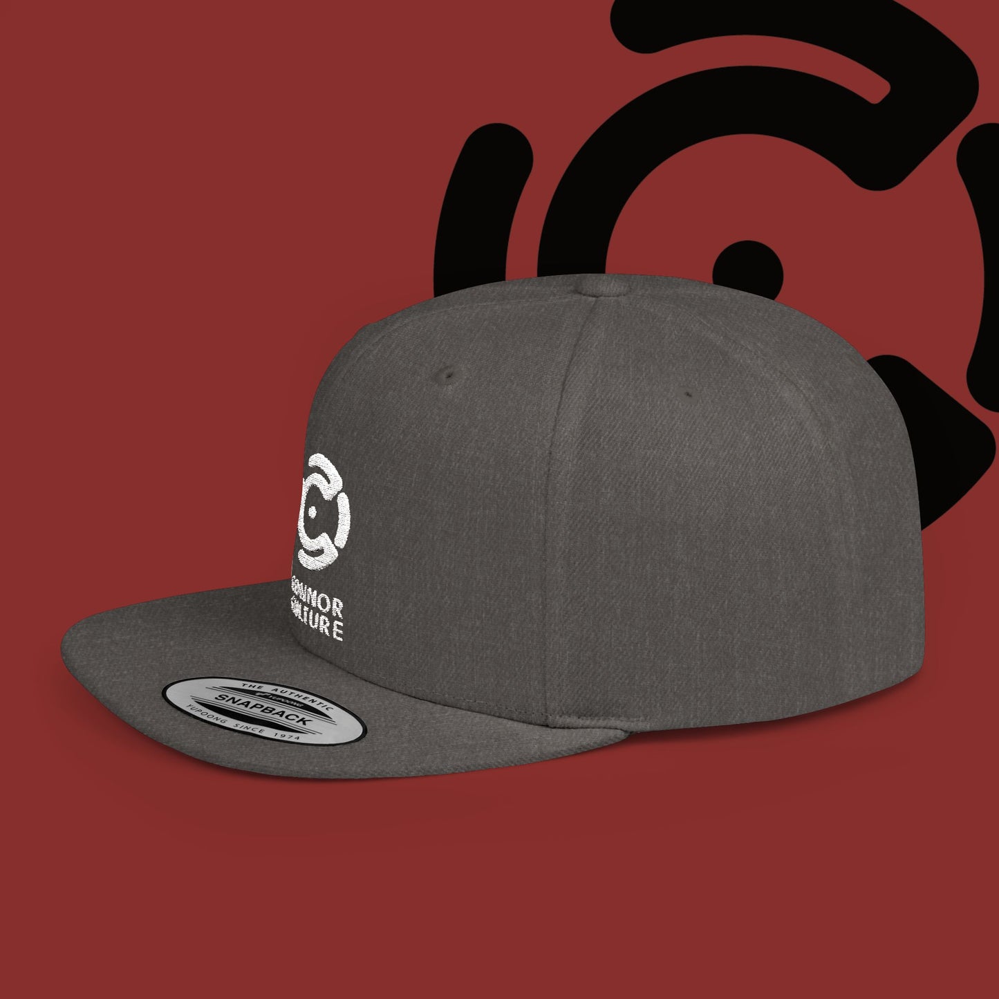 White Connor Culture Flat Bill Snapback