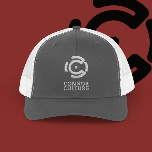 White Connor Culture Snapback Trucker Cap