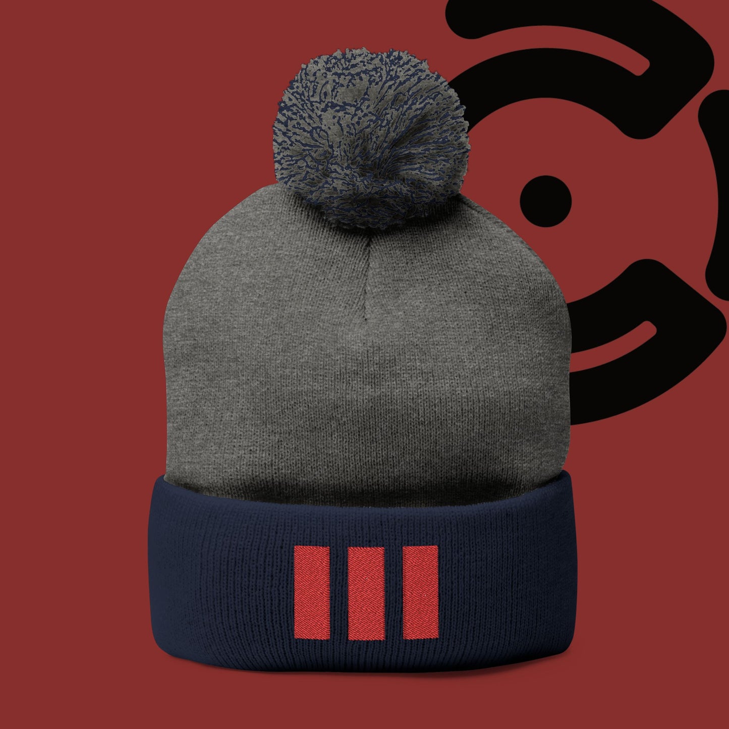 III Pom Knit Cap