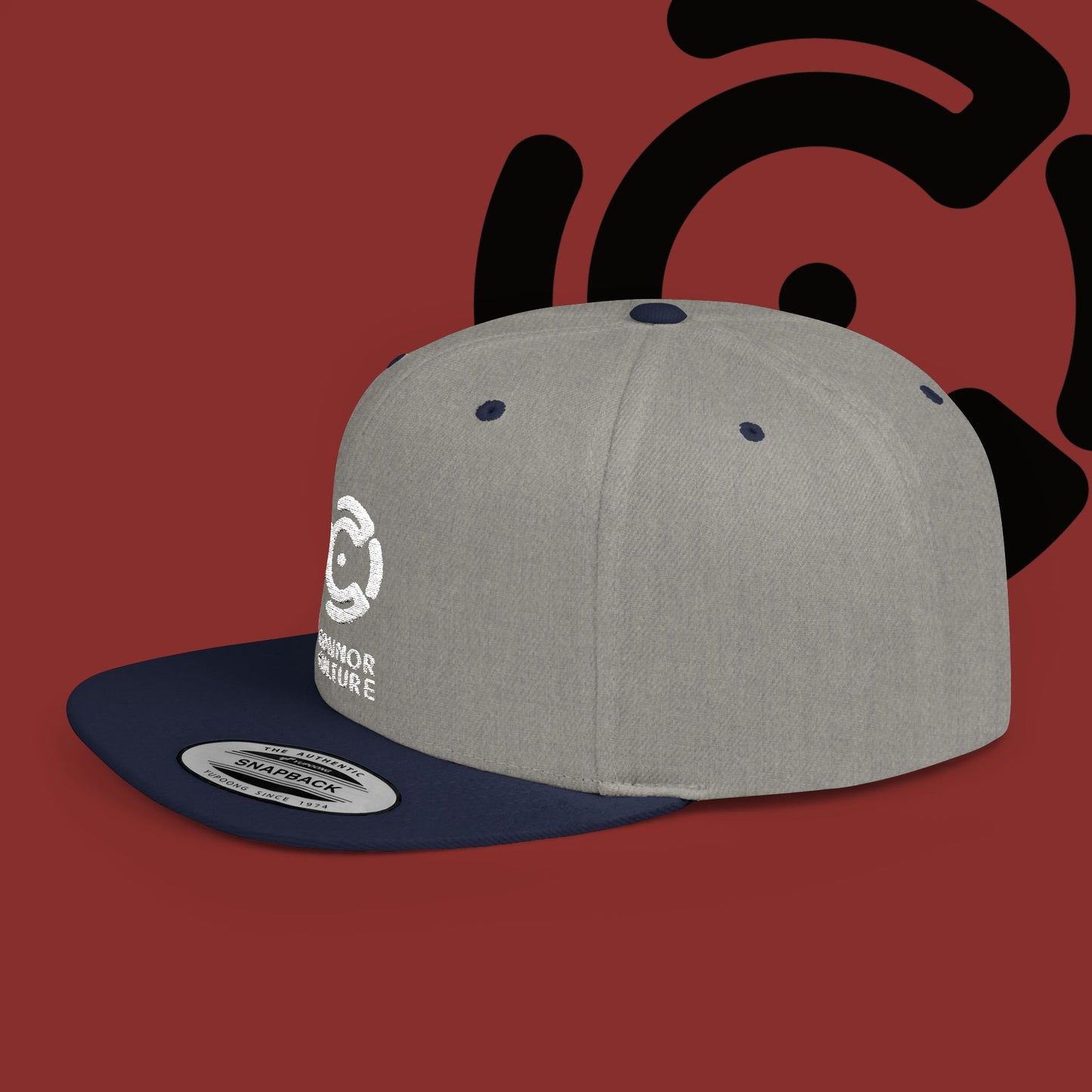 White Connor Culture Flat Bill Snapback