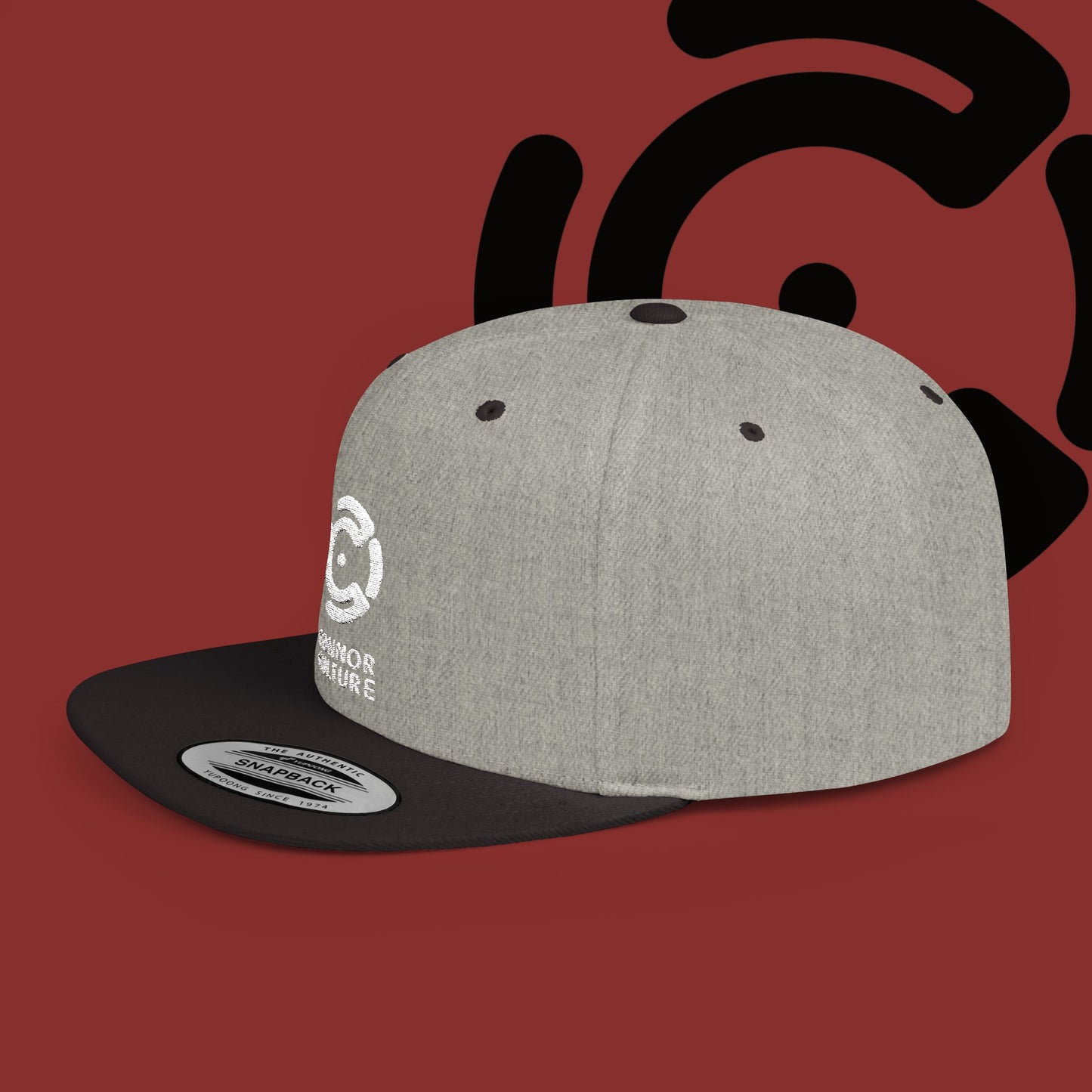 White Connor Culture Flat Bill Snapback