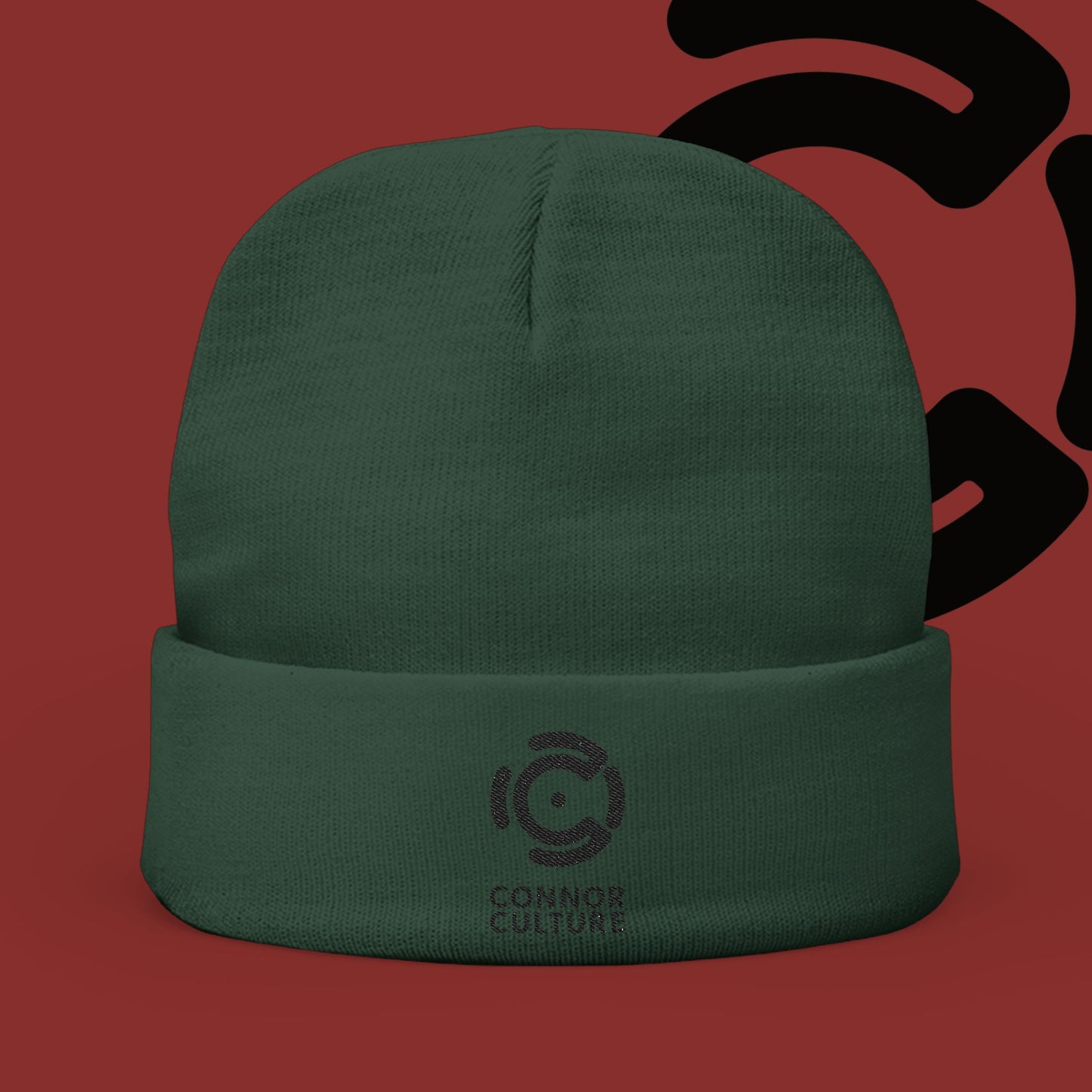 Black Connor Culture Knit Beanie