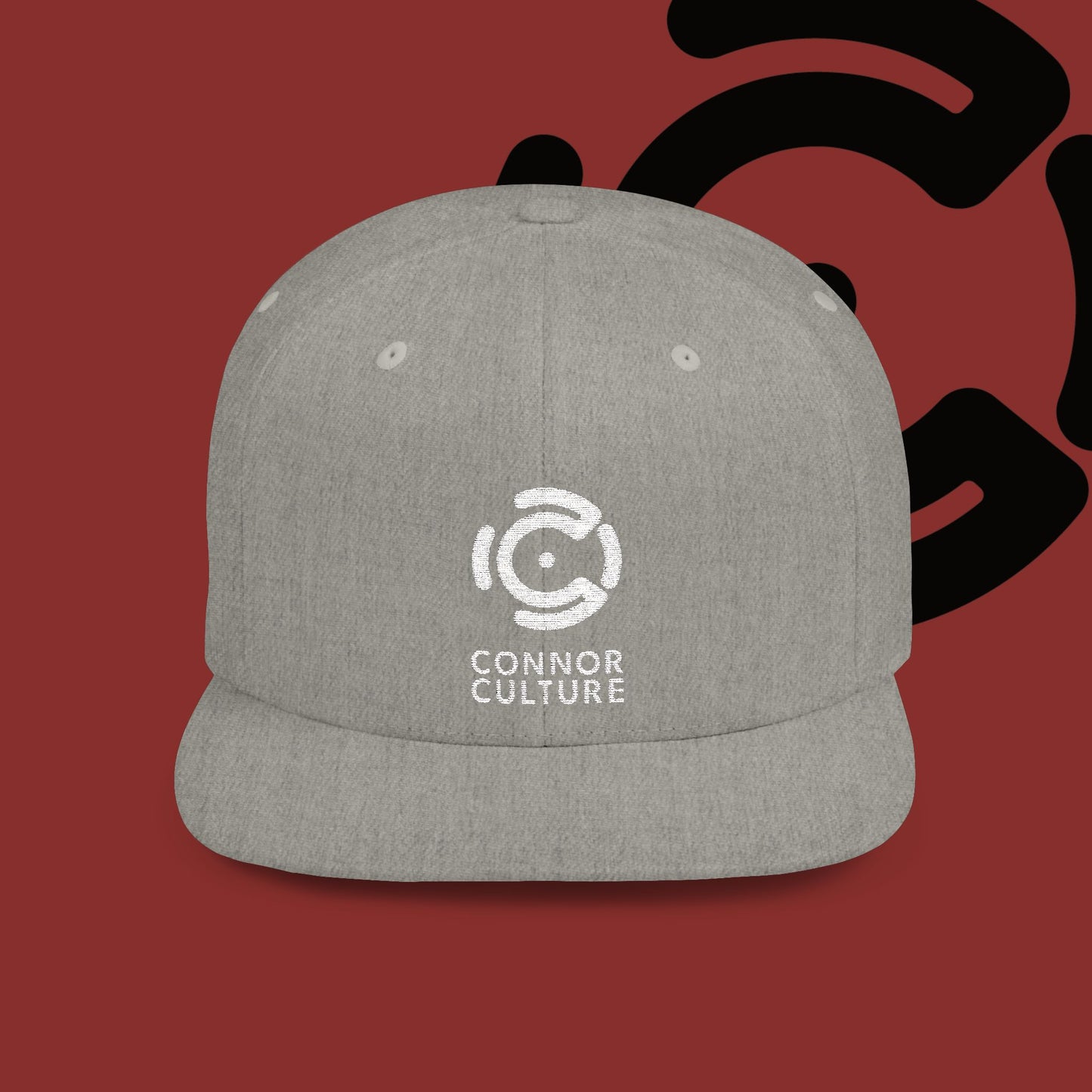 White Connor Culture Flat Bill Snapback