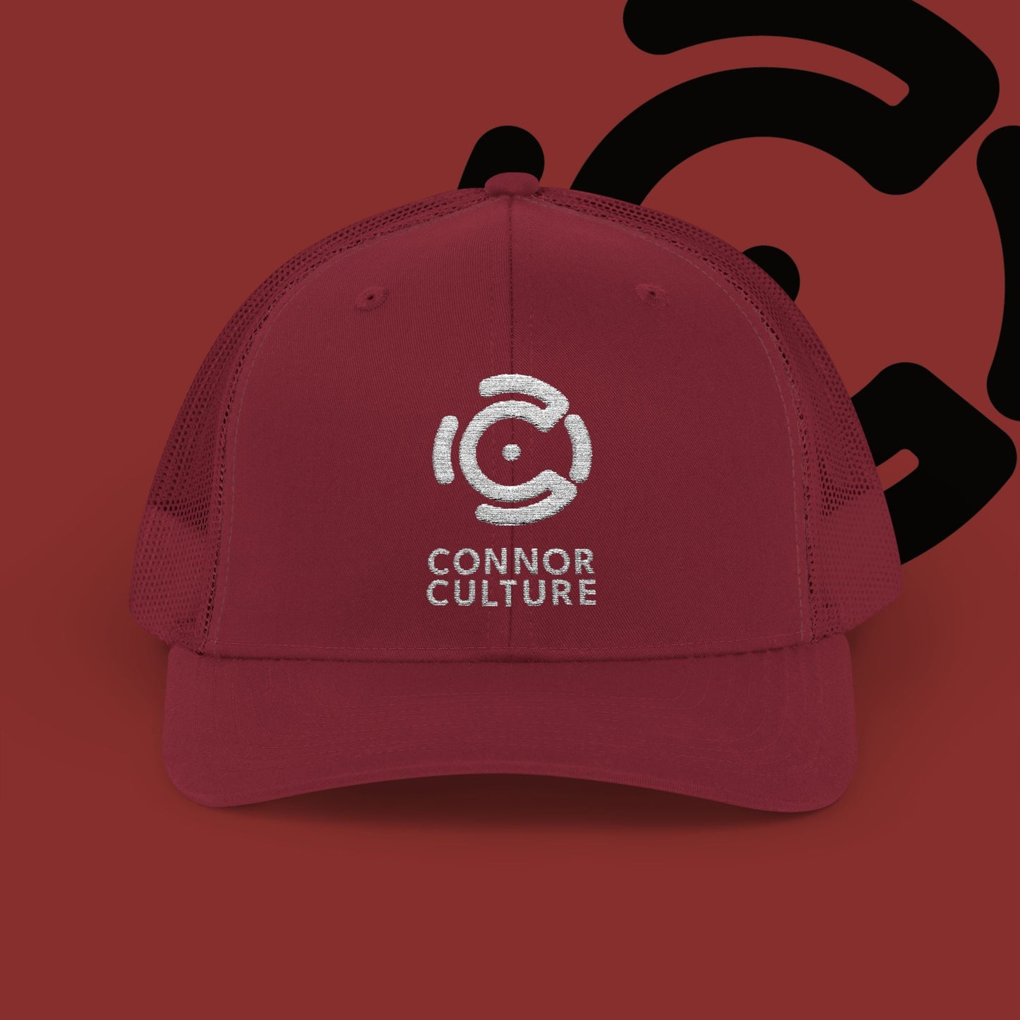 White Connor Culture Snapback Trucker Cap