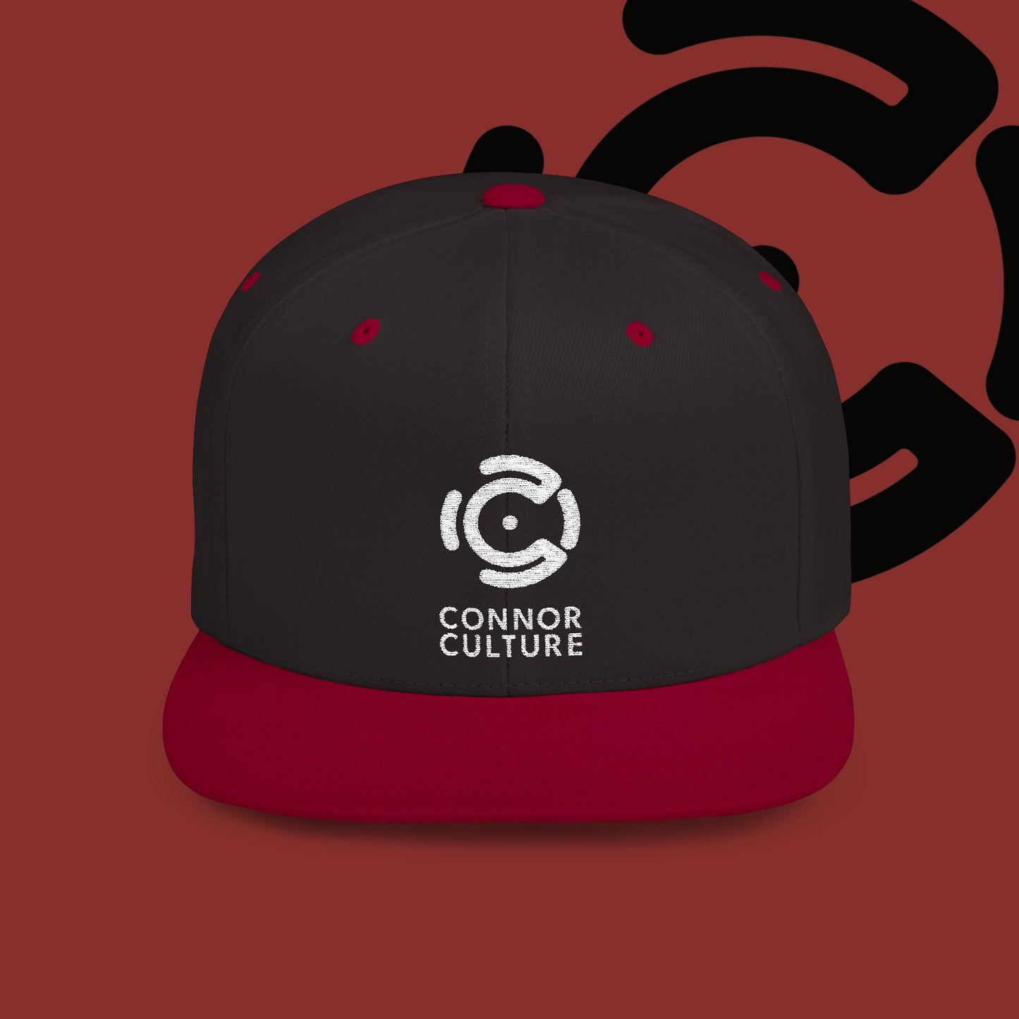 White Connor Culture Flat Bill Snapback