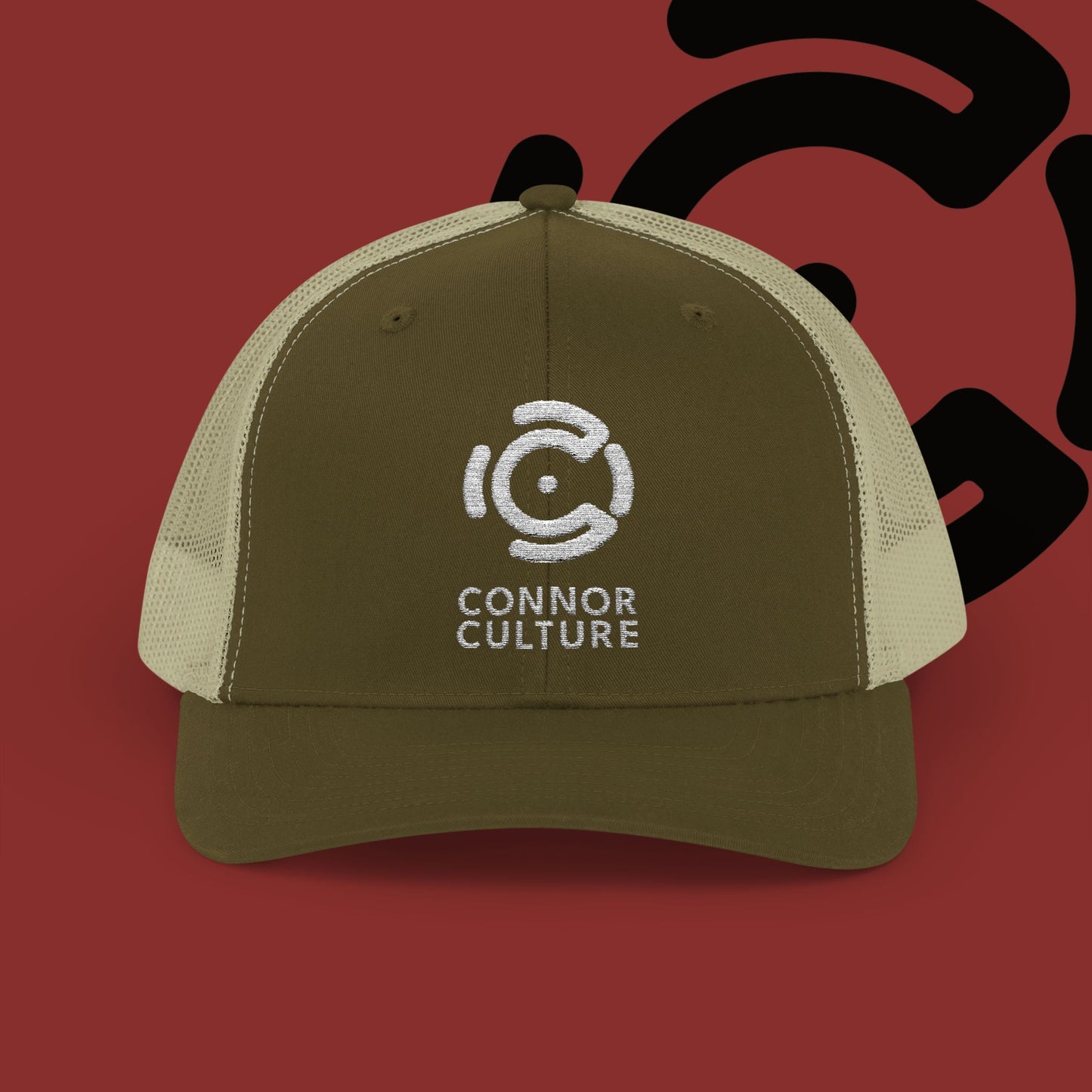 White Connor Culture Snapback Trucker Cap