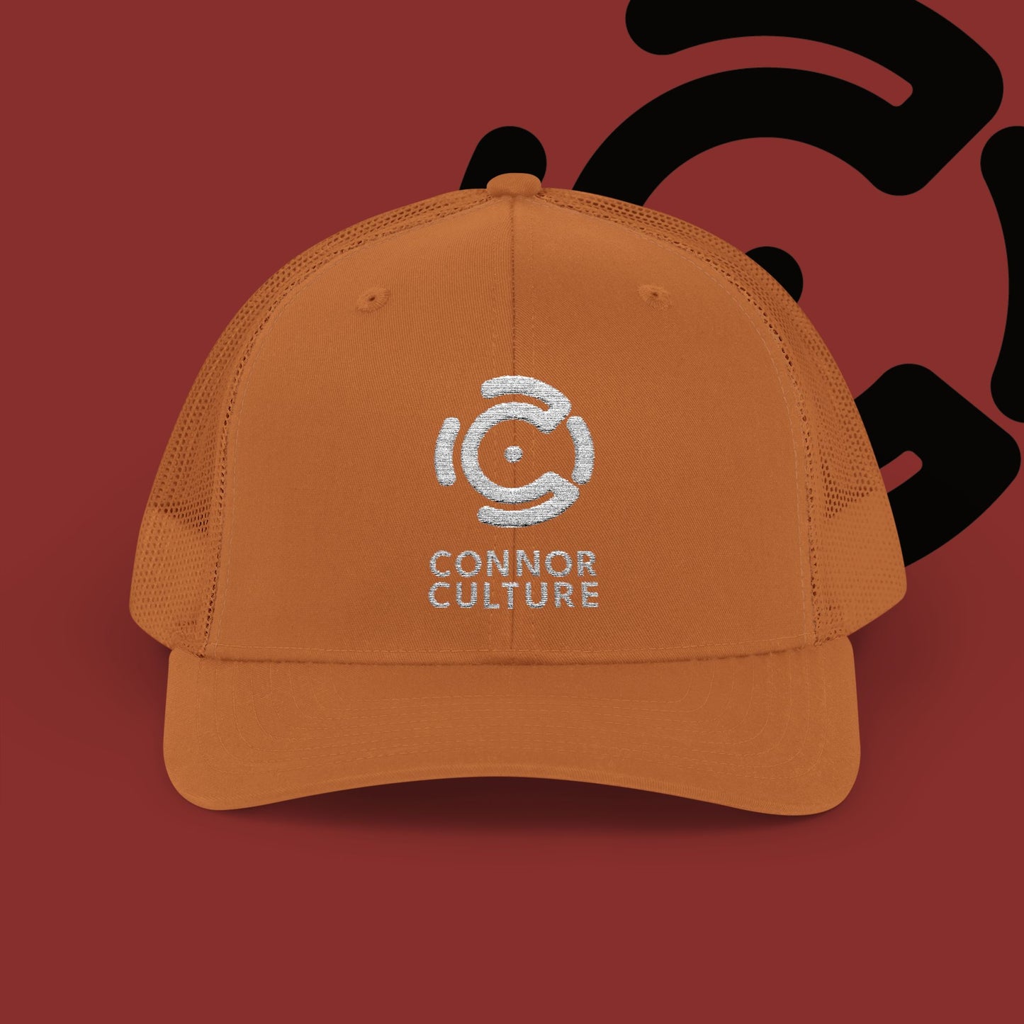 White Connor Culture Snapback Trucker Cap