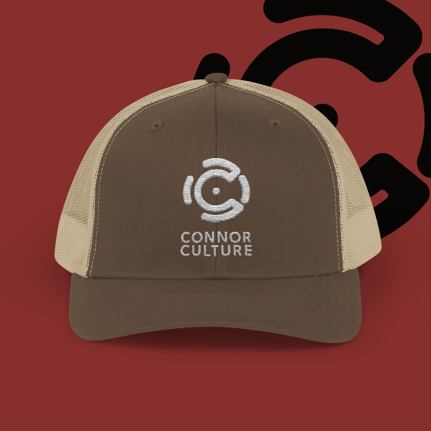 White Connor Culture Snapback Trucker Cap